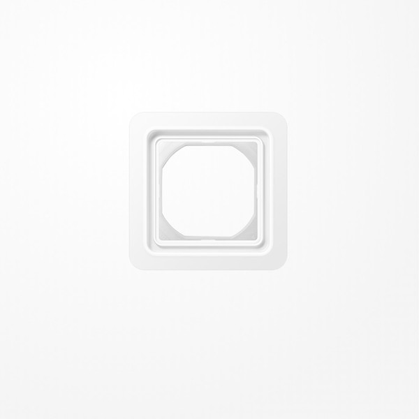 Jung CD681WUWW Rahmen 90x90mm, komplett mit Dichtungsflansch (IP44), Thermoplast, alpinweiß