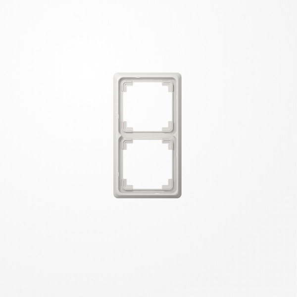 Jung CDP582LG Rahmen 2fach, senkrechte und waagerechte Montage, Duroplast, CD PLUS, lichtgrau