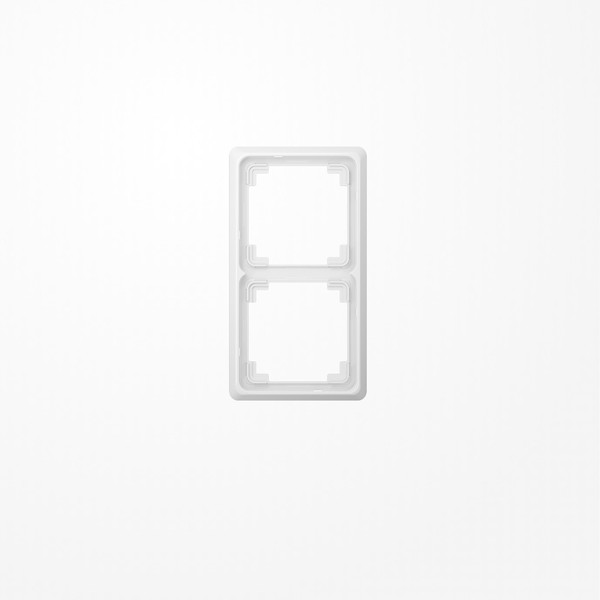 Jung CDP582WW Rahmen 2fach, senkrechte und waagerechte Montage, Duroplast, CD PLUS, alpinweiß