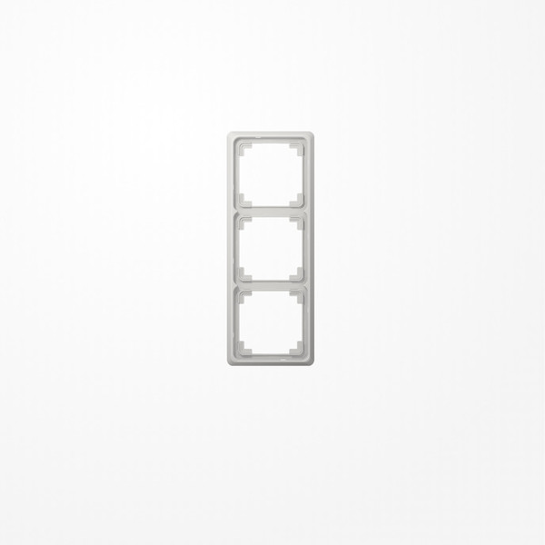 Jung CDP583LG Rahmen 3fach, senkrechte und waagerechte Montage, Duroplast, CD PLUS, lichtgrau