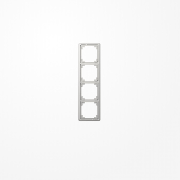 Jung CDP584LG Rahmen 4fach, senkrechte und waagerechte Montage, Duroplast, CD PLUS, lichtgrau