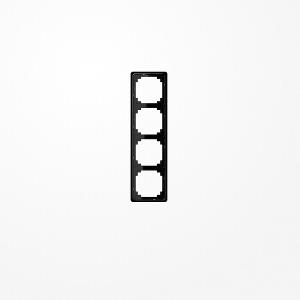 Jung CDP584SW Rahmen 4fach, senkrechte und waagerechte Montage, Duroplast, CD PLUS, schwarz