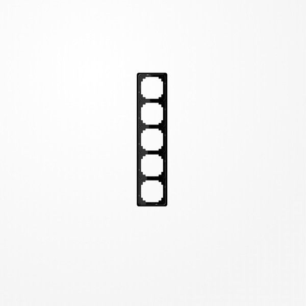 Jung CDP585SW Rahmen 5fach, senkrechte und waagerechte Montage, Duroplast, CD PLUS, schwarz