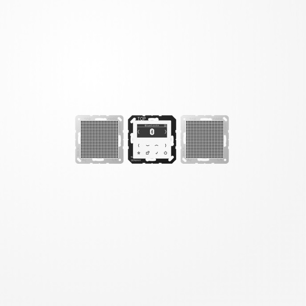 Jung DABA2BTWW Smart Radio DAB+ Bluetooth, Set Stereo, Serie A, alpinweiß