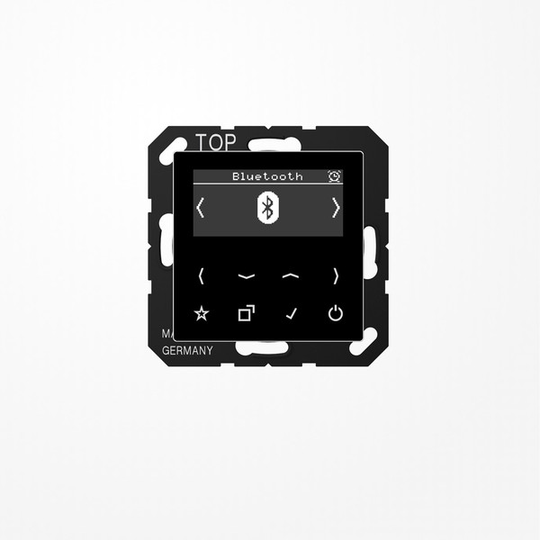 Jung DABABTSW Smart Radio DAB+ Bluetooth, Serie AS/A, schwarz