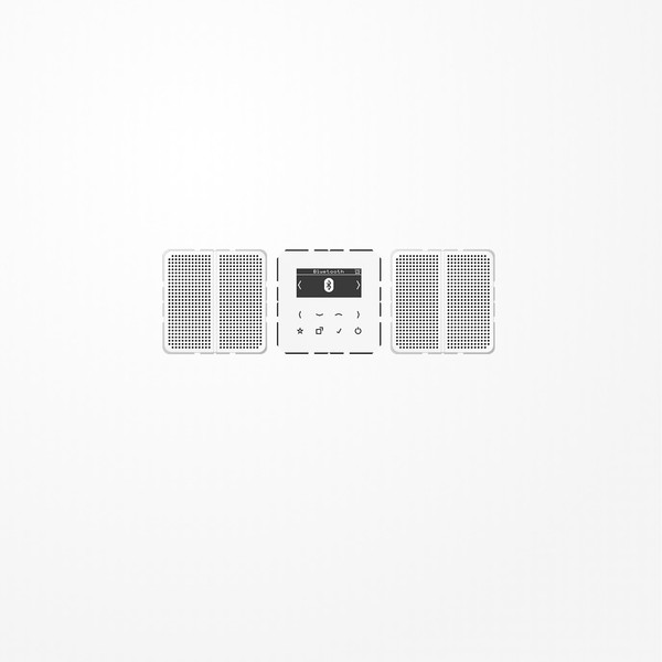 Jung DABCD2BTWW Smart Radio DAB+ Bluetooth, Set Stereo, Serie CD, alpinweiß