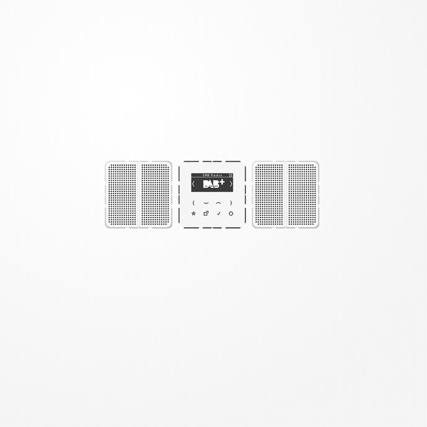 Jung DABCD2WW Smart Radio DAB+, Set Stereo, Serie CD, alpinweiß