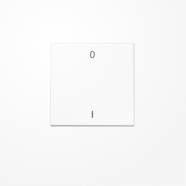 Jung ENOLS990-01WW EnOcean Funk-Wandsender , 2-kanalig, Symbole 0 I, Serie LS, alpinweiß