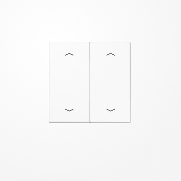 Jung ENOLS995MPWW EnOcean Funk-Wandsender , 4-kanalig, mit 4 Pfeilsymbolen, Serie LS, alpinweiß