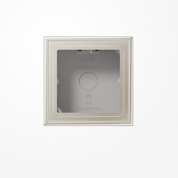 Jung ES2581A-L Aufputz-Kappe 1fach, Duroplast lackiert, Serie LS, Edelstahl