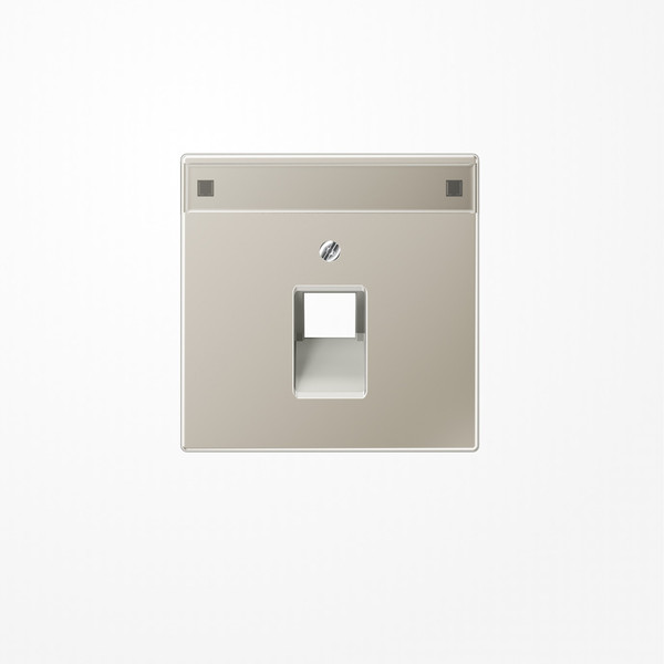 Jung ES2969-1NAUA Abdeckung für IAE/UAE-Anschlussdosen, 1x8-polig, mit Schriftfeld, Serie LS, Edelstahl