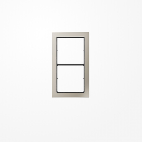 Jung FDES2982 Rahmen, 2fach, FLAT DESIGN, Edelstahl