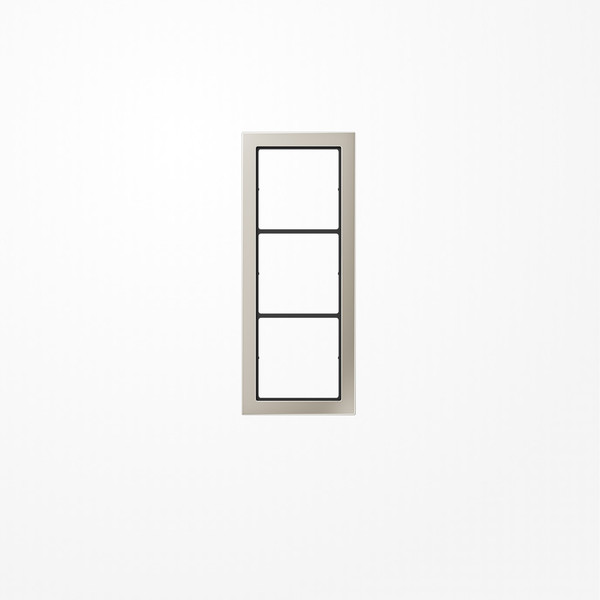Jung FDES2983 Rahmen, 3fach, FLAT DESIGN, Edelstahl