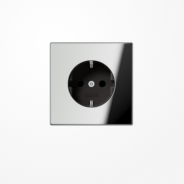 Jung GCR1520KI SCHUKO-Steckdose, 16 A 250 V ~, SAFETY+, Metall verchromt, Serie LS, glanzchrom