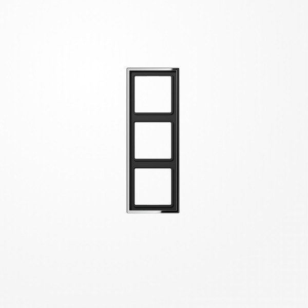 Jung GCR2983 Rahmen 3fach, senkrechte und waagerechte Montage, Metall verchromt, LS 990, glanzchrom