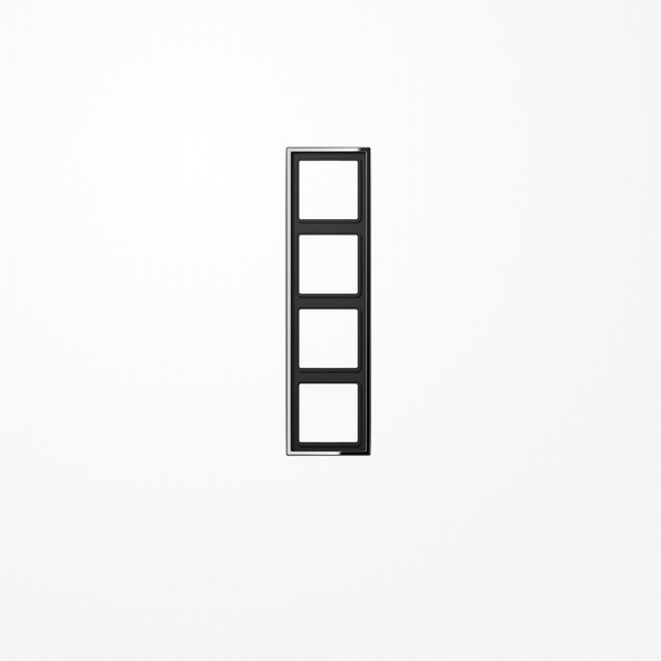 Jung GCR2984 Rahmen 4fach, senkrechte und waagerechte Montage, Metall verchromt, LS 990, glanzchrom