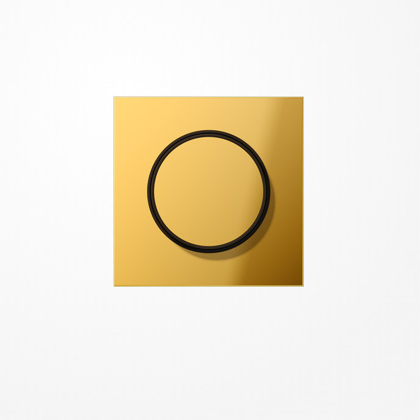 Jung GO1740 Abdeckung mit Drehknopf, Metall goldfarben PVD-beschichtet, Serie LS, goldfarben