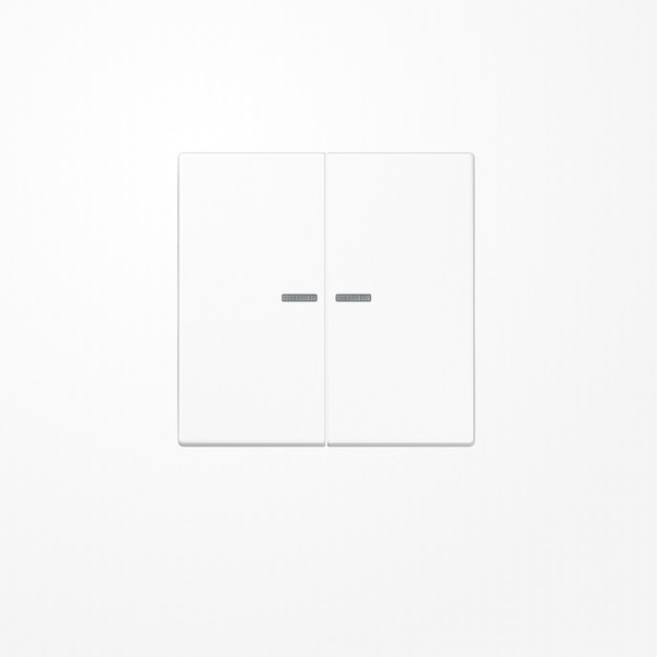 Jung LS10921STRFWW KNX RF Taster 2fach, Duroplast, Serie LS, alpinweiß
