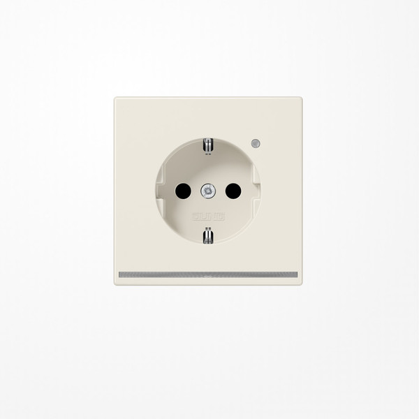 Jung LS1520-OLNW SCHUKO-Steckdose, 16 A 250 V ~, mit LED-Orientierungslicht, SAFETY+, Thermoplast, Serie LS, weiß
