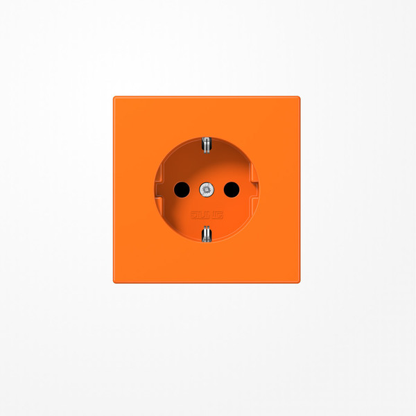 Jung LS1520BFKIO SCHUKO-Steckdose, 16 A 250 V ~, SAFETY+, Thermoplast, Serie LS, orange (für ZSV)