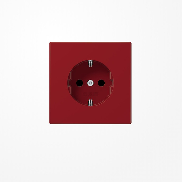 Jung LS1520BFKIRT SCHUKO-Steckdose, 16 A 250 V ~, SAFETY+, Thermoplast, Serie LS, rot