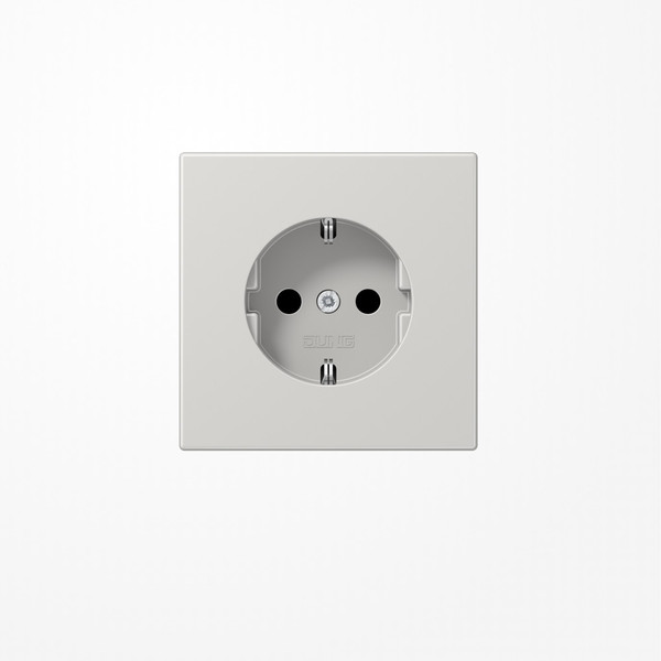 Jung LS1520KILG SCHUKO-Steckdose, 16 A 250 V ~, SAFETY+, Duroplast, Serie LS, lichtgrau