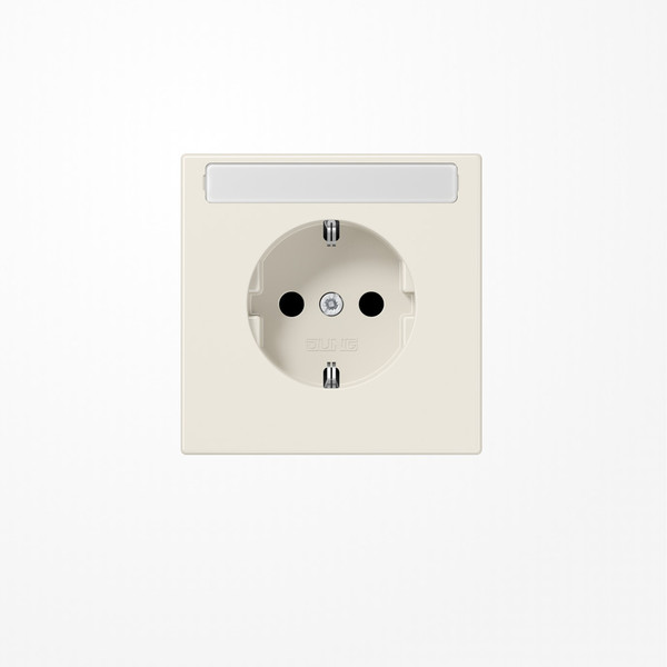 Jung LS1520NA SCHUKO-Steckdose, 16 A 250 V ~, mit Schriftfeld, Duroplast, Serie LS, weiß