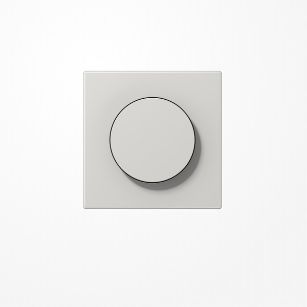 Jung LS1740LG Abdeckung mit Drehknopf, Duroplast, Serie LS, lichtgrau