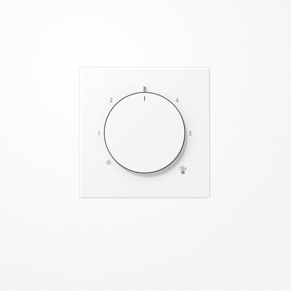 Jung LS1749BFWWM Abdeckung für Thermostat, Thermoplast lackiert, Serie LS, schneeweiß matt