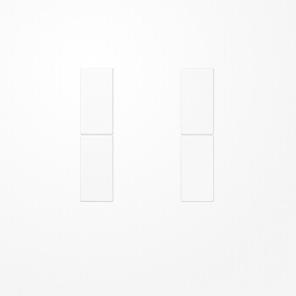 Jung LS502TSAWW Tastensatz 2fach, F50, Serie LS, alpinweiß