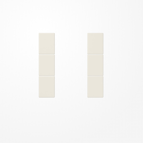 Jung LS503TSA Tastensatz 3fach, F50, Serie LS, weiß