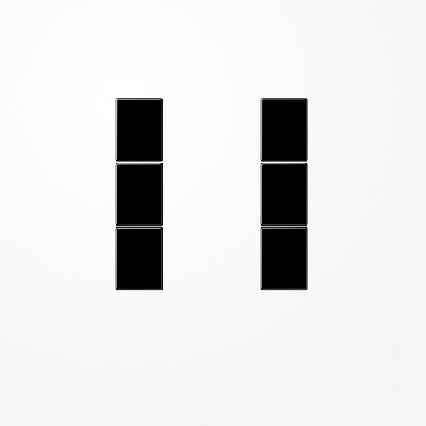 Jung LS503TSASW Tastensatz 3fach, F50, Serie LS, schwarz