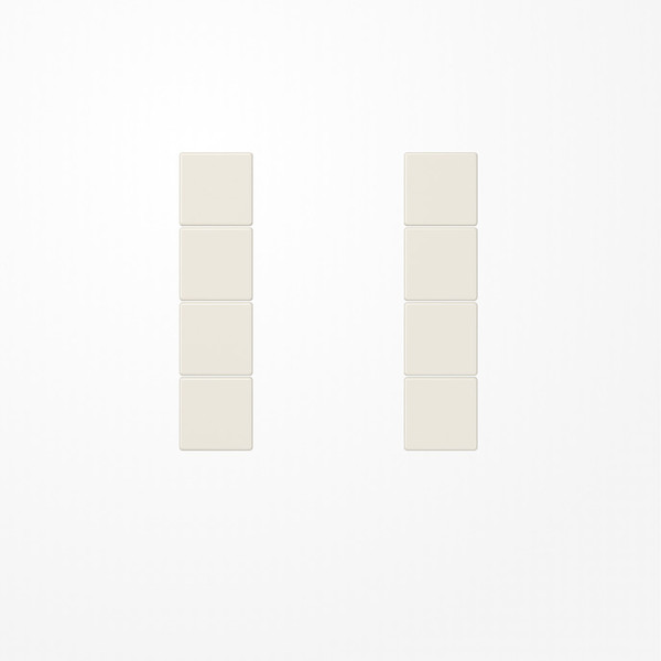 Jung LS504TSA Tastensatz 4fach, F50, Serie LS, weiß