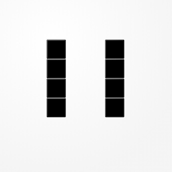 Jung LS504TSASW Tastensatz 4fach, F50, Serie LS, schwarz