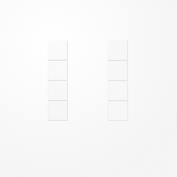 Jung LS504TSAWW Tastensatz 4fach, F50, Serie LS, alpinweiß