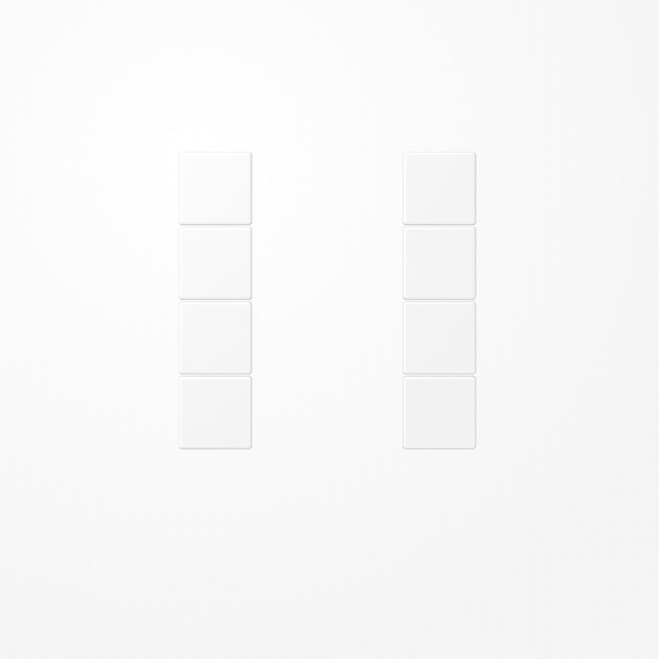 Jung LS504TSAWWM Tastensatz 4fach, F50, Serie LS, schneeweiß matt