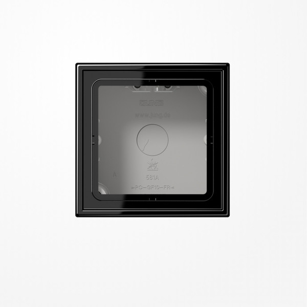 Jung LS581ASW Aufputz-Kappe 1fach, Duroplast, Serie LS, schwarz