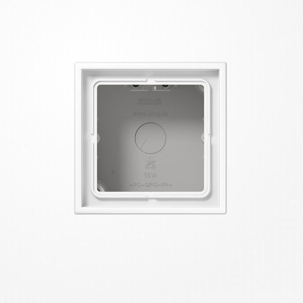 Jung LS581AWW Aufputz-Kappe 1fach, Duroplast, Serie LS, alpinweiß