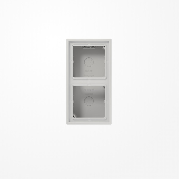 Jung LS582ALG Aufputz-Kappe 2fach, Duroplast, Serie LS, lichtgrau