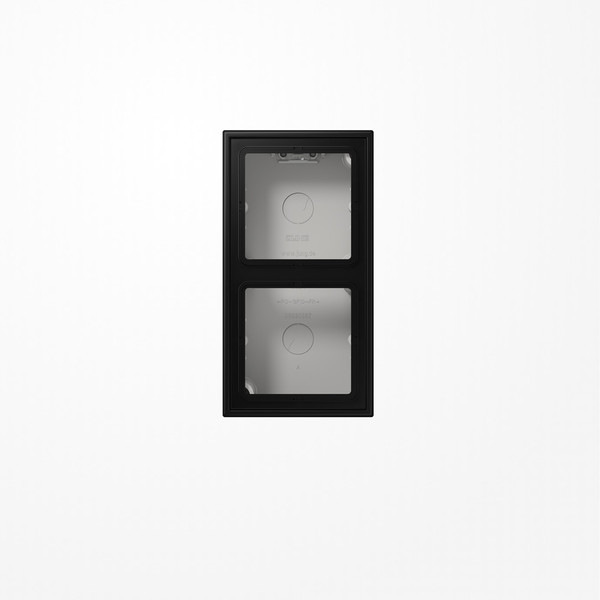 Jung LS582ASWM Aufputz-Kappe 2fach, Duroplast lackiert, Serie LS, graphitschwarz matt