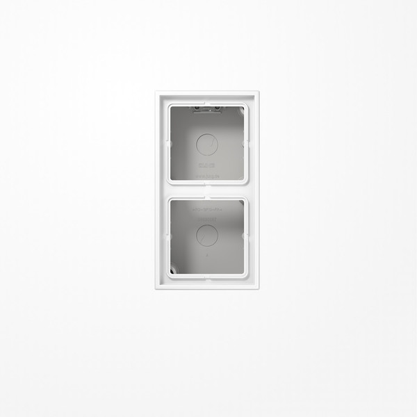 Jung LS582AWW Aufputz-Kappe 2fach, Duroplast, Serie LS, alpinweiß