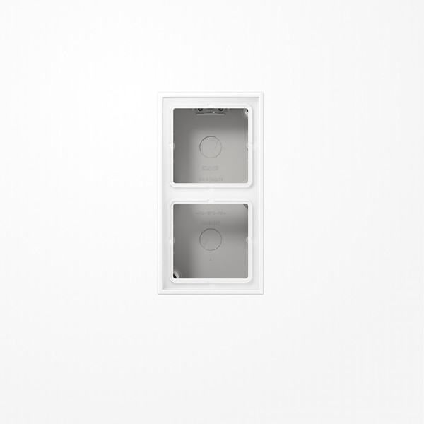 Jung LS582AWWM Aufputz-Kappe 2fach, Duroplast lackiert, Serie LS, schneeweiß matt