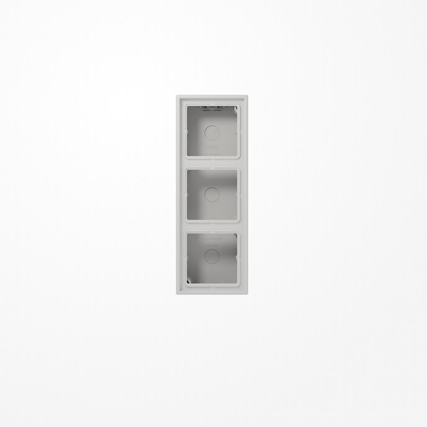 Jung LS583ALG Aufputz-Kappe 3fach, Duroplast, Serie LS, lichtgrau