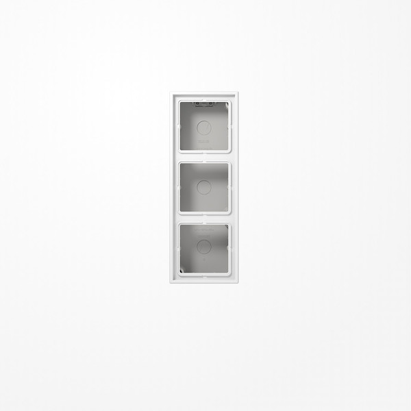 Jung LS583AWW Aufputz-Kappe 3fach, Duroplast, Serie LS, alpinweiß