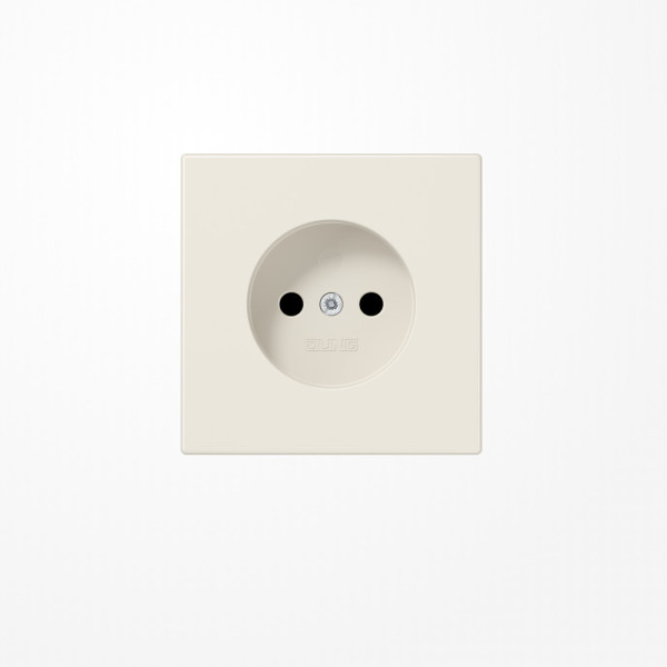 Jung LS911 Steckdose ohne Schutzkontakt, Schraubklemmen, Duroplast, Serie LS, weiß