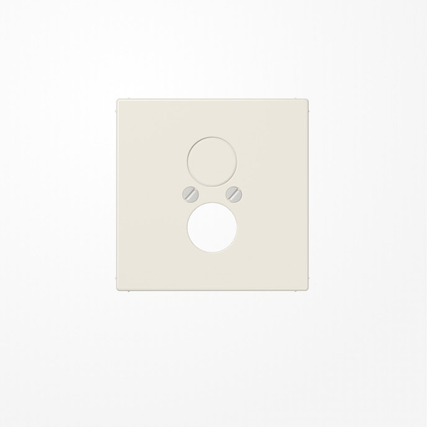 Jung LS962 Abdeckung für 2 Rundsteckverbinder bis 18,5mm Ø  2fach, Duroplast, Serie LS, weiß