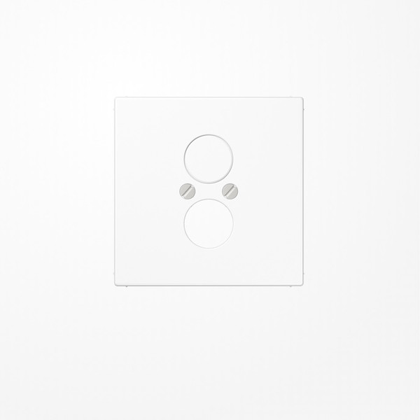 Jung LS962WW Abdeckung für 2 Rundsteckverbinder bis 18,5mm Ø  1fach, Duroplast, Serie LS, alpinweiß