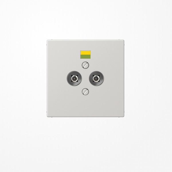 Jung LS965-2LG Potentialausgleich-Steckdose, Duroplast, Serie LS, lichtgrau