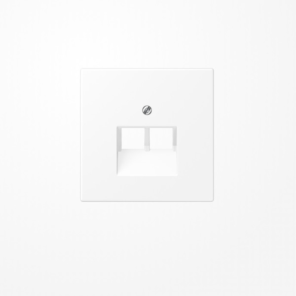 Jung LS969-2UAWWM Abdeckung für IAE/UAE-Anschlussdosen 2x8-polig, Thermoplast lackiert, Serie LS, schneeweiß matt