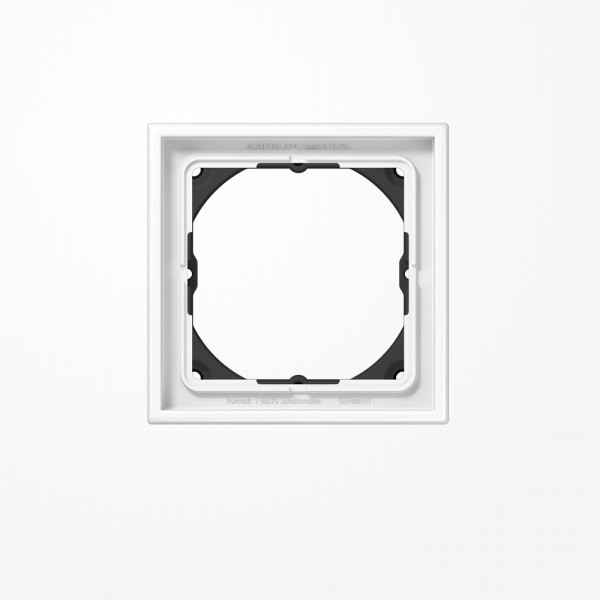 Jung LS981HBFWW Rahmen 28 mm Aufbauhöhe 1fach, senkrechte und waagerechte Montage, Thermoplast, LS 990, alpinweiß